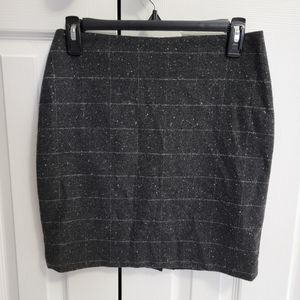 Banana Republic Wool Blend Pencil Skirt Dark Gray Petite 0 Fully Lined